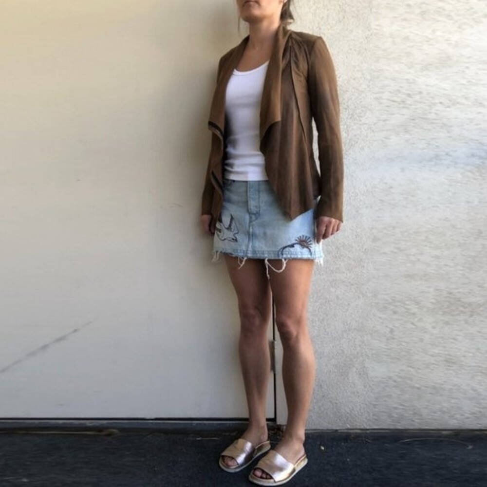 Zara Brown Suede Jacket Size S - Picture 4 of 10